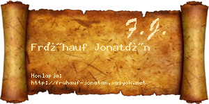 Frühauf Jonatán névjegykártya